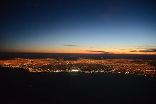 07 Buenos Aires And Rio de la Plata After Sunset From Airplane After Taking Off From Aeroparque Internacional Jorge Newbery Airport